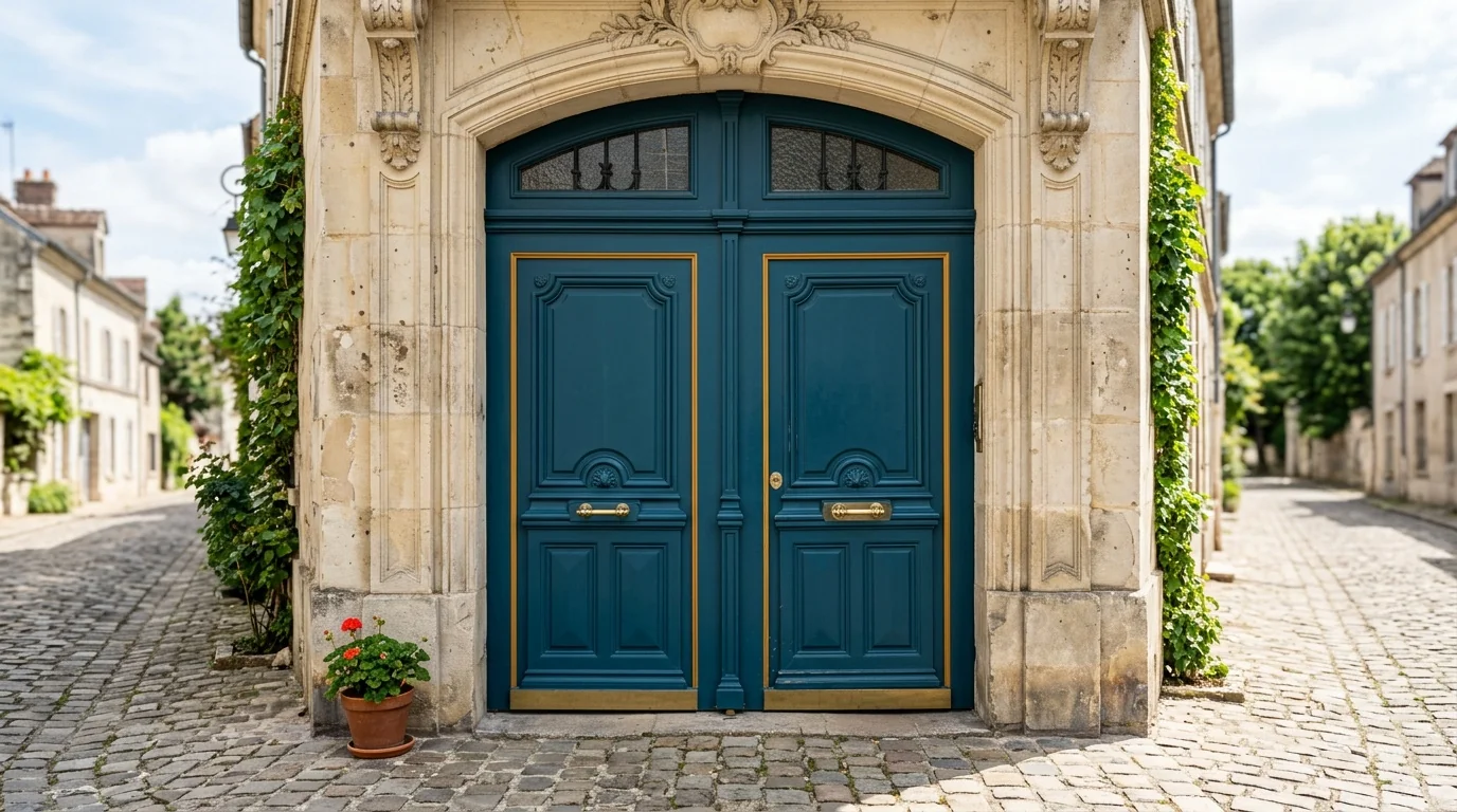 Installateur agréé · double-porte avec plaque des marques posées